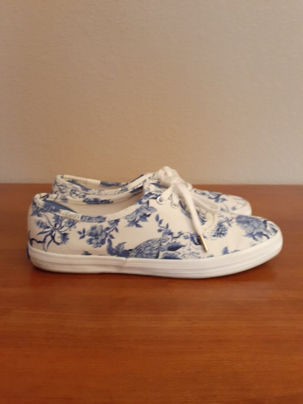 Keds Blue and White Floral Sneakers - Picture 5 of 11
